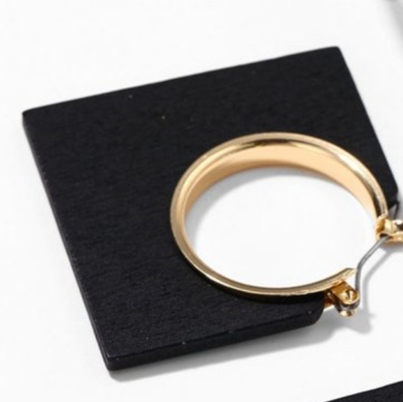 3 for $15 Geometric Black Wood Earrings - Picture 3 of 5